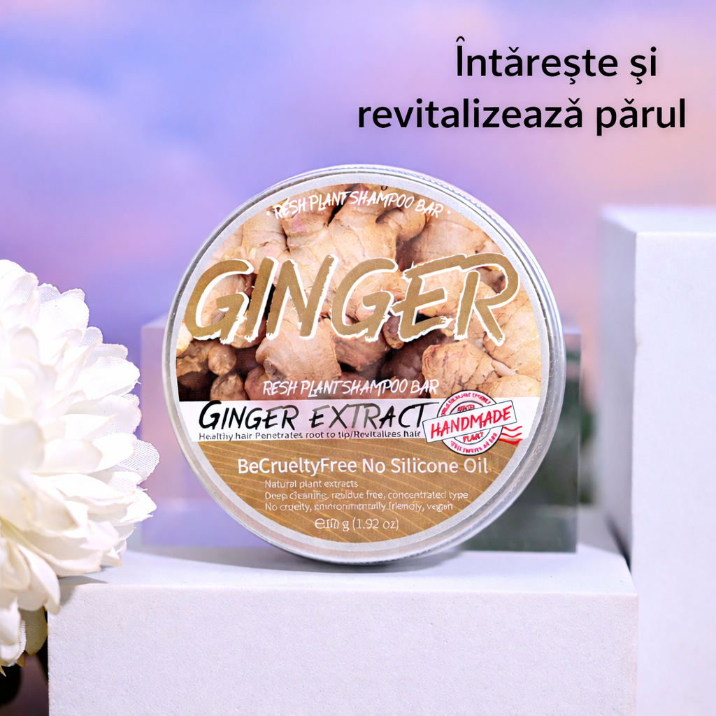 Șampon Regenerator cu Ghimbir – Revitalizează & Hrănește Părul